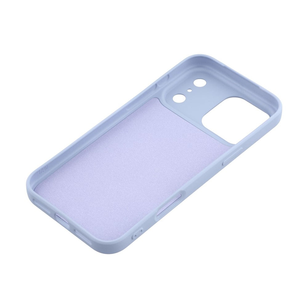 For iPhone 17 Pro Max TPU Case Soft Fiber Lining Anti-Scratch Phone Cover - Light Purple