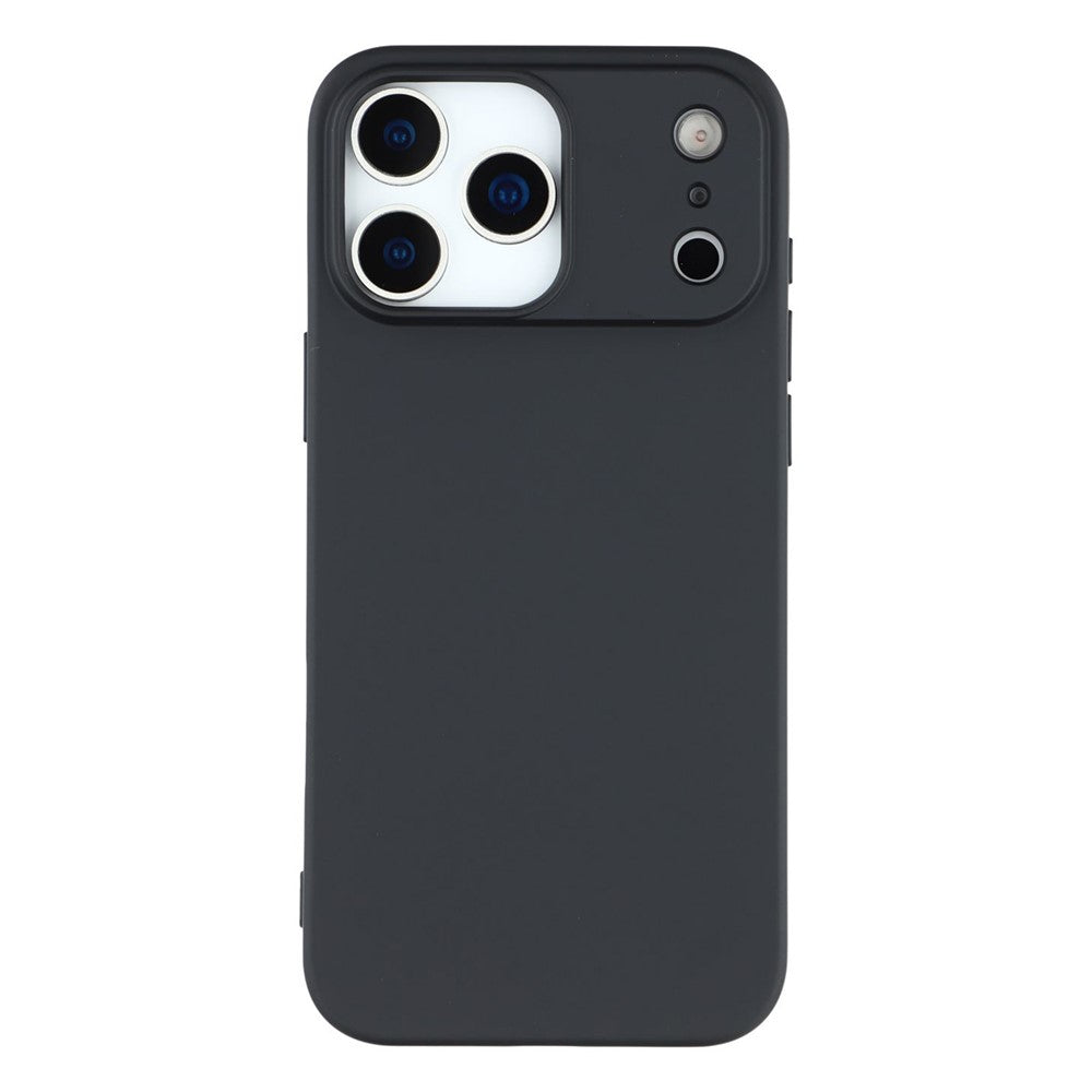 For iPhone 17 Pro Max TPU Case Soft Fiber Lining Anti-Scratch Phone Cover - Black