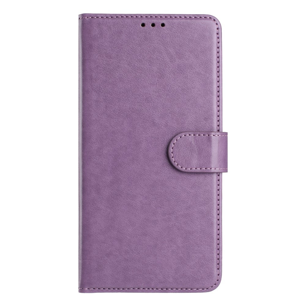 For iPhone 17 Pro Max Wallet Phone Case Stand PU Leather Folio Flip Cover with 8 Card Slot - Purple