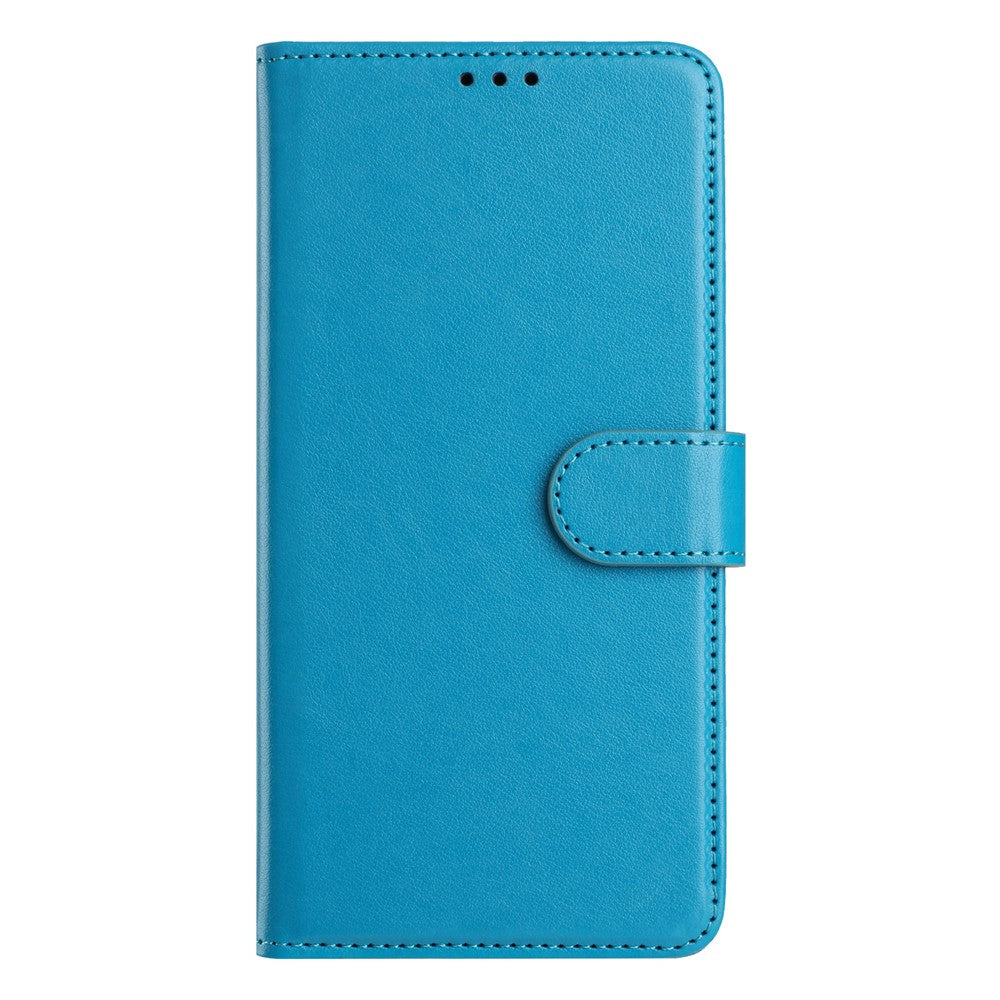 For iPhone 17 Pro Max Wallet Phone Case Stand PU Leather Folio Flip Cover with 8 Card Slot - Sky Blue