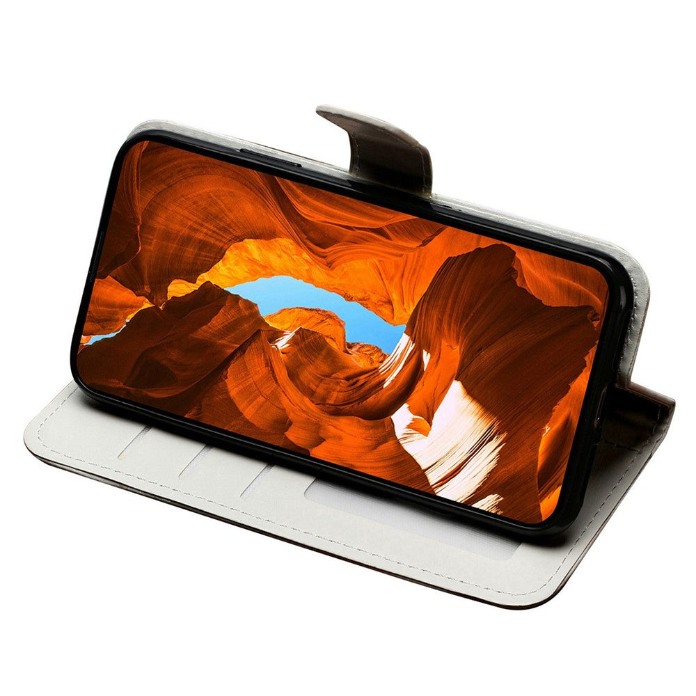 For iPhone 17 Pro Max Case Pattern Leather Wallet Phone Cover with Strap - Flower Elephant