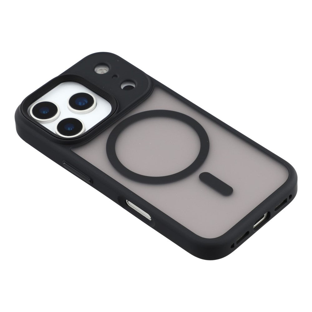 For iPhone 17 Pro Max Case Compatible with MagSafe TPU + PC Rubberized Finish Phone Cover - Black