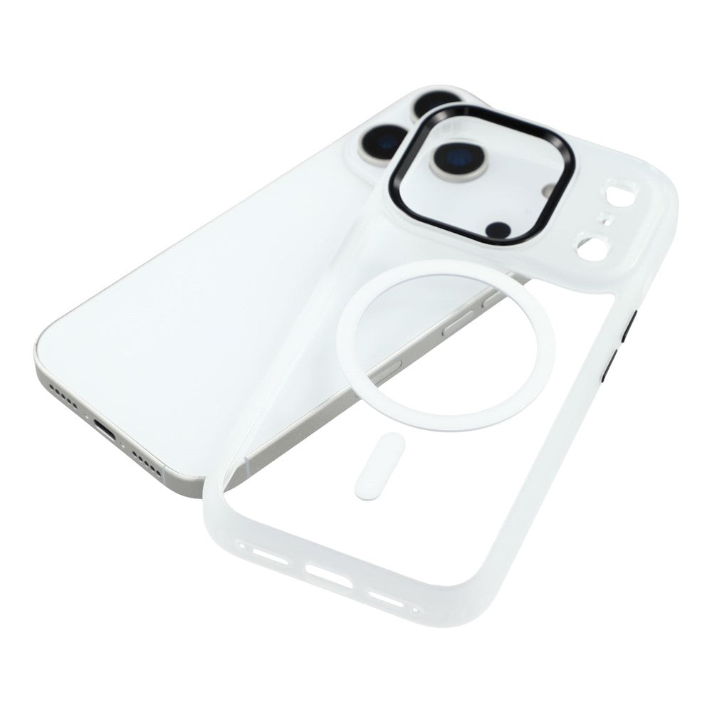 FULEXIN For iPhone 17 Pro Max Case Compatible with MagSafe Anti Drop TPU + PC Phone Cover - White