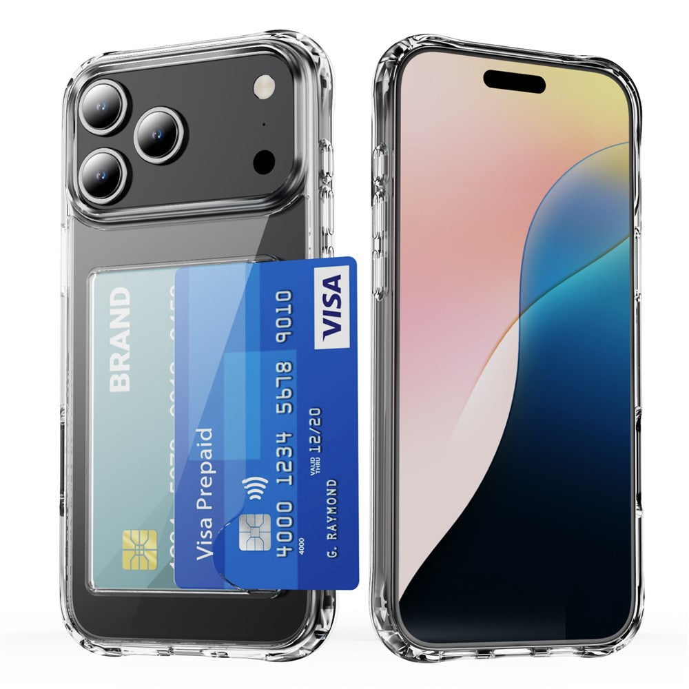 For iPhone 17 Pro Max Case Protective TPU Phone Cover with Card Holder