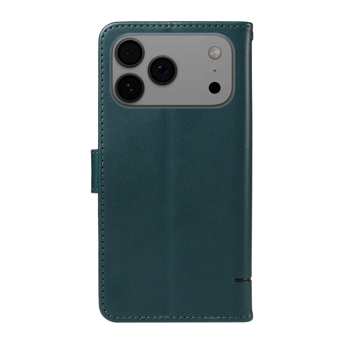 For iPhone 17 Pro Max Case Cat Pattern Imprint Leather Phone Cover with Wrist Strap - Blue
