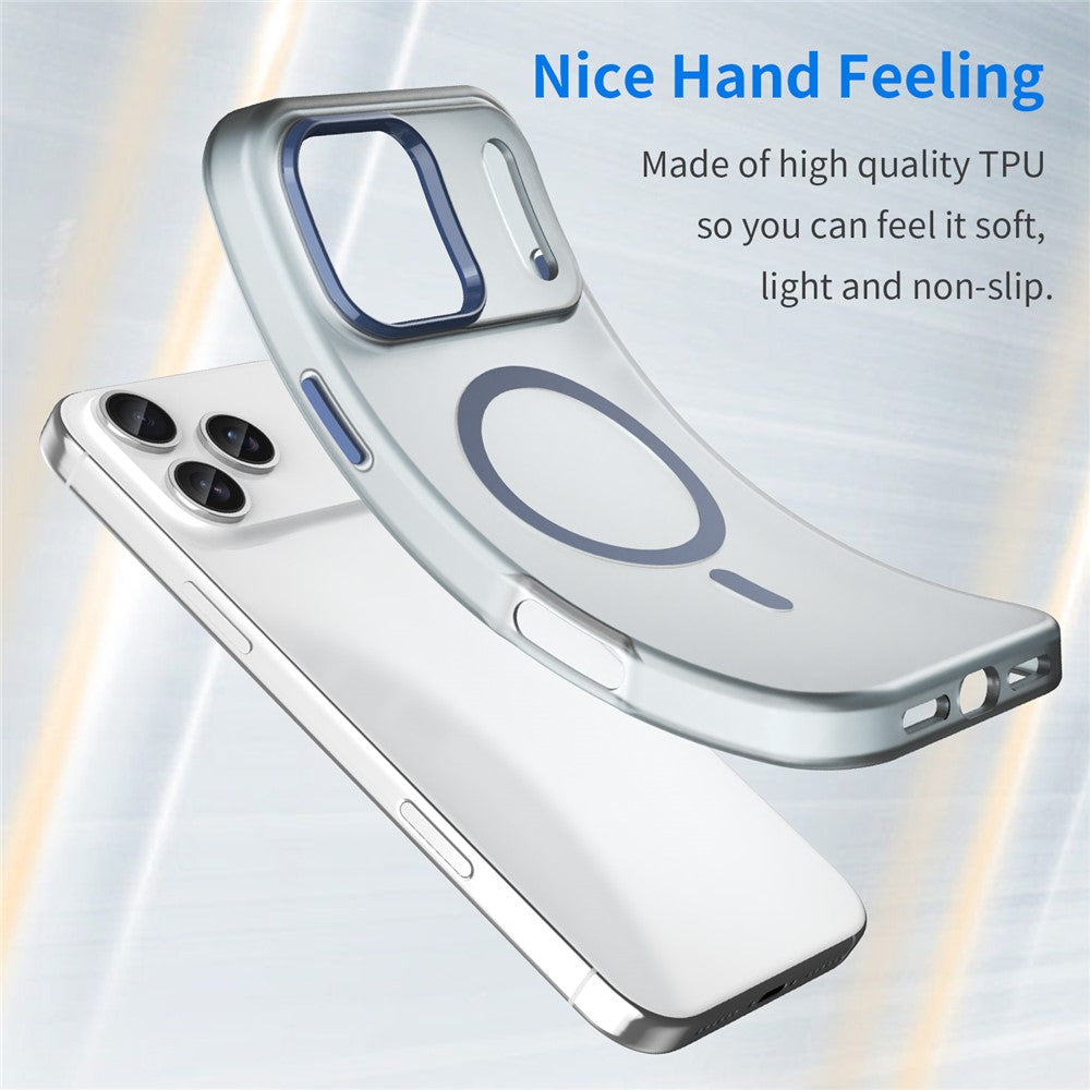 For iPhone 17 Pro Max Case Compatible with MagSafe TPU + PC Slim Matte Translucent Phone Cover - Dark Blue