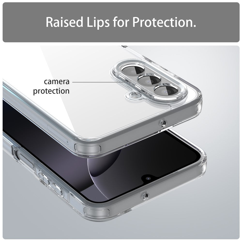 For Samsung Galaxy A17 5G Case TPU + Acrylic Phone Back Cover Anti Yellowing - Transparent