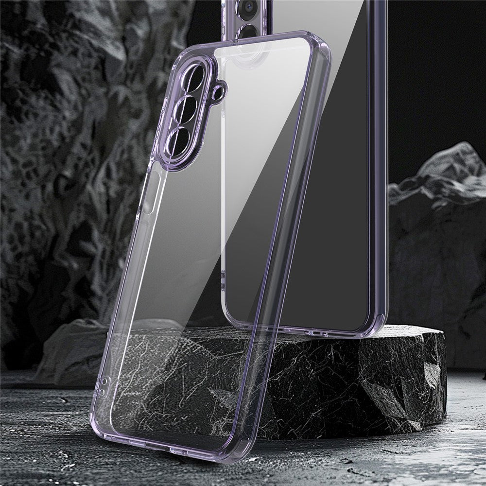 For Samsung Galaxy A17 5G Case TPU + Acrylic Phone Back Cover Anti Yellowing - Purple