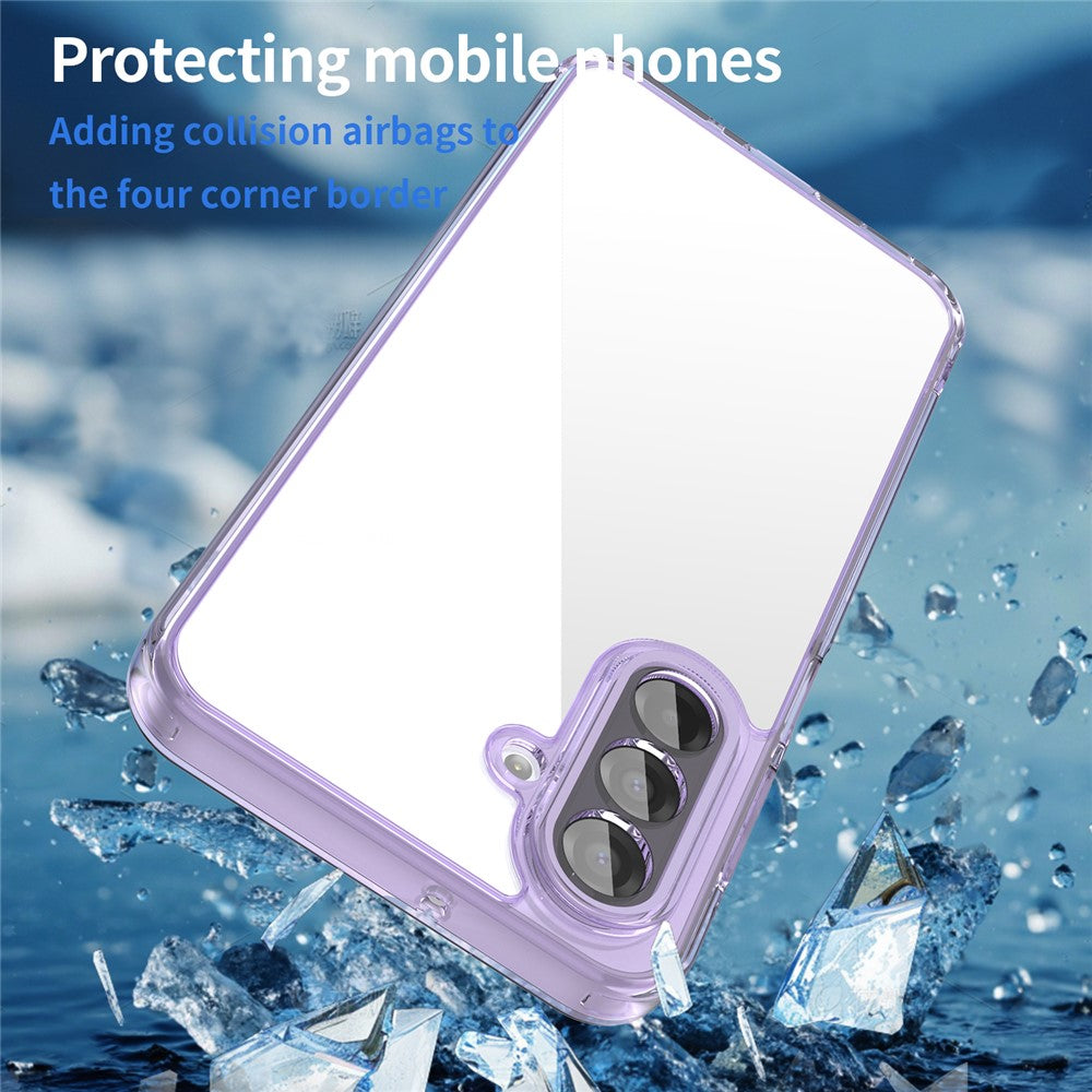 For Samsung Galaxy A17 5G Case TPU + Acrylic Phone Back Cover Anti Yellowing - Purple