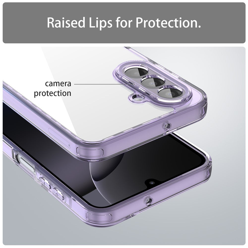 For Samsung Galaxy A17 5G Case TPU + Acrylic Phone Back Cover Anti Yellowing - Purple