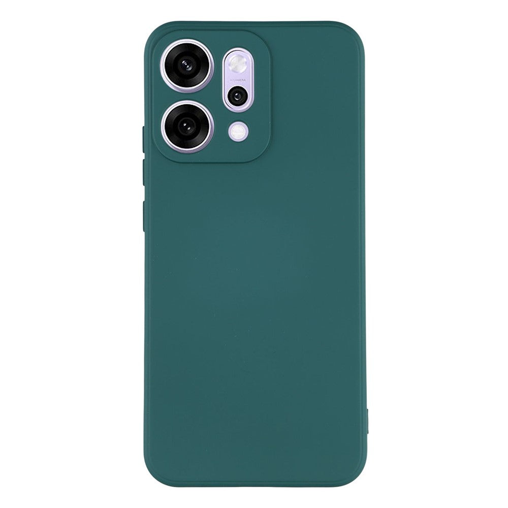 For Oppo Reno14 Pro 5G (Global) Case TPU Back Soft Anti-Scratch Fiber Lining Phone Cover - Army Green