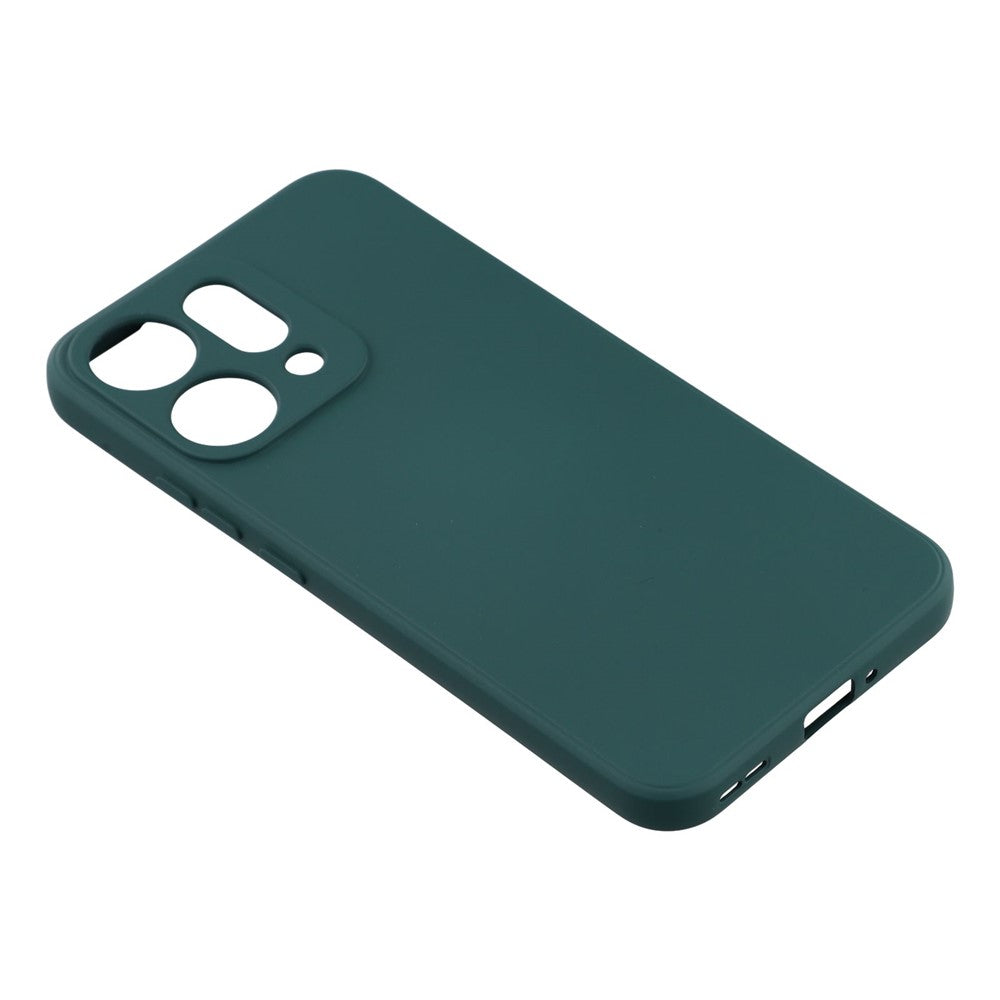 For Oppo Reno14 Pro 5G (Global) Case TPU Back Soft Anti-Scratch Fiber Lining Phone Cover - Army Green