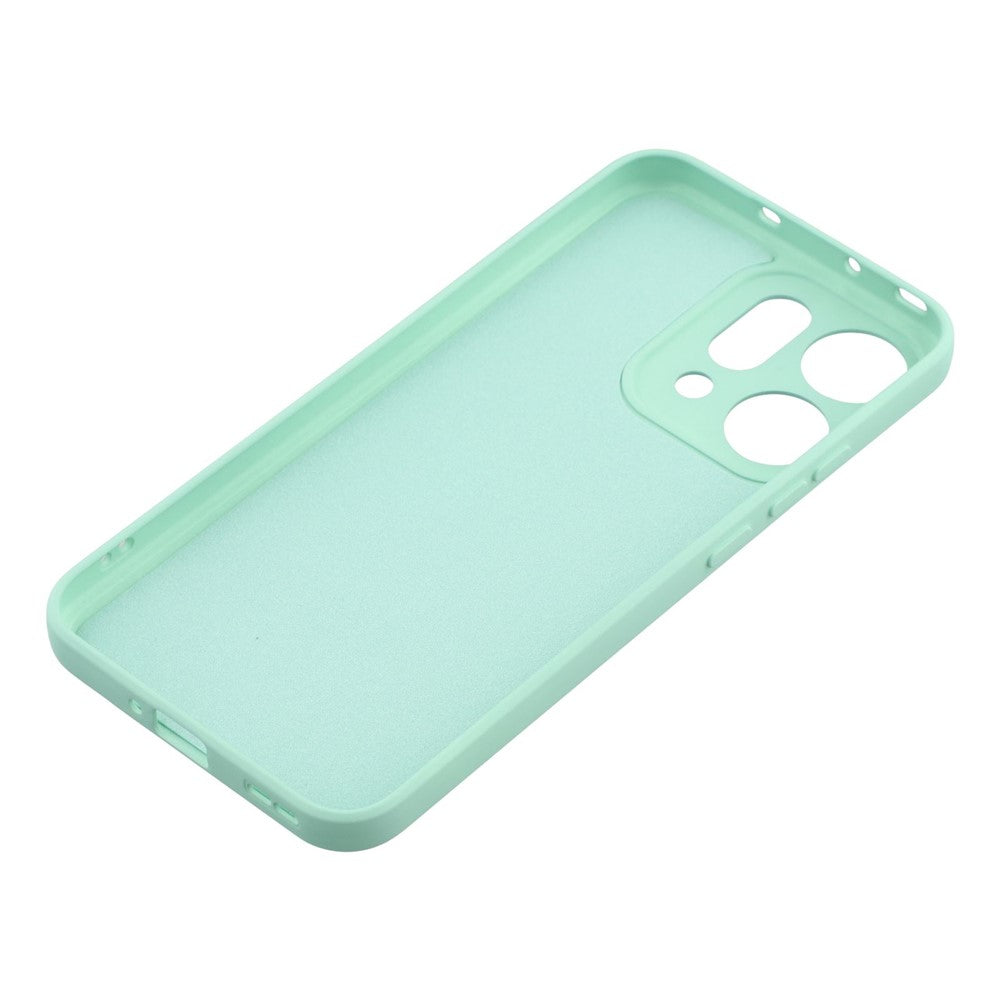 For Oppo Reno14 Pro 5G (Global) Case TPU Back Soft Anti-Scratch Fiber Lining Phone Cover - Baby Blue