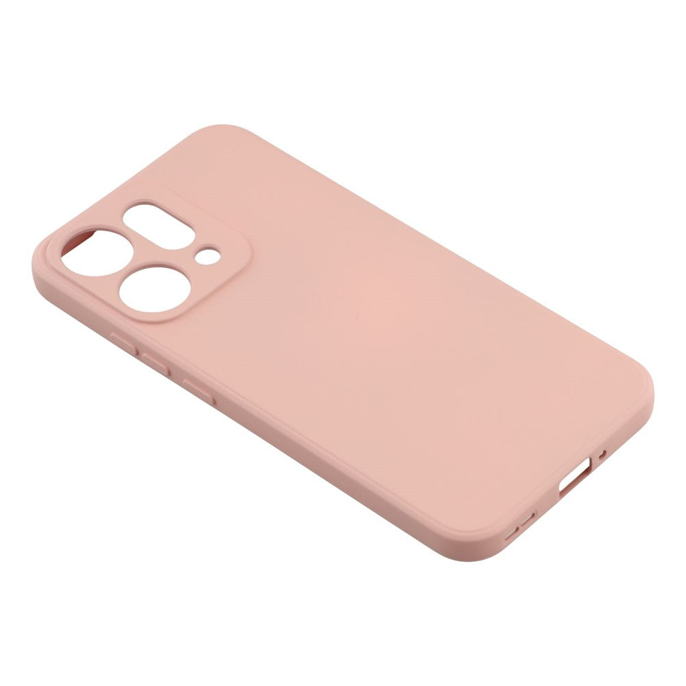 For Oppo Reno14 Pro 5G (Global) Case TPU Back Soft Anti-Scratch Fiber Lining Phone Cover - Pink