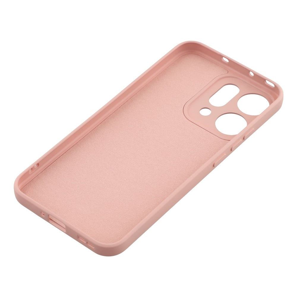 For Oppo Reno14 Pro 5G (Global) Case TPU Back Soft Anti-Scratch Fiber Lining Phone Cover - Pink