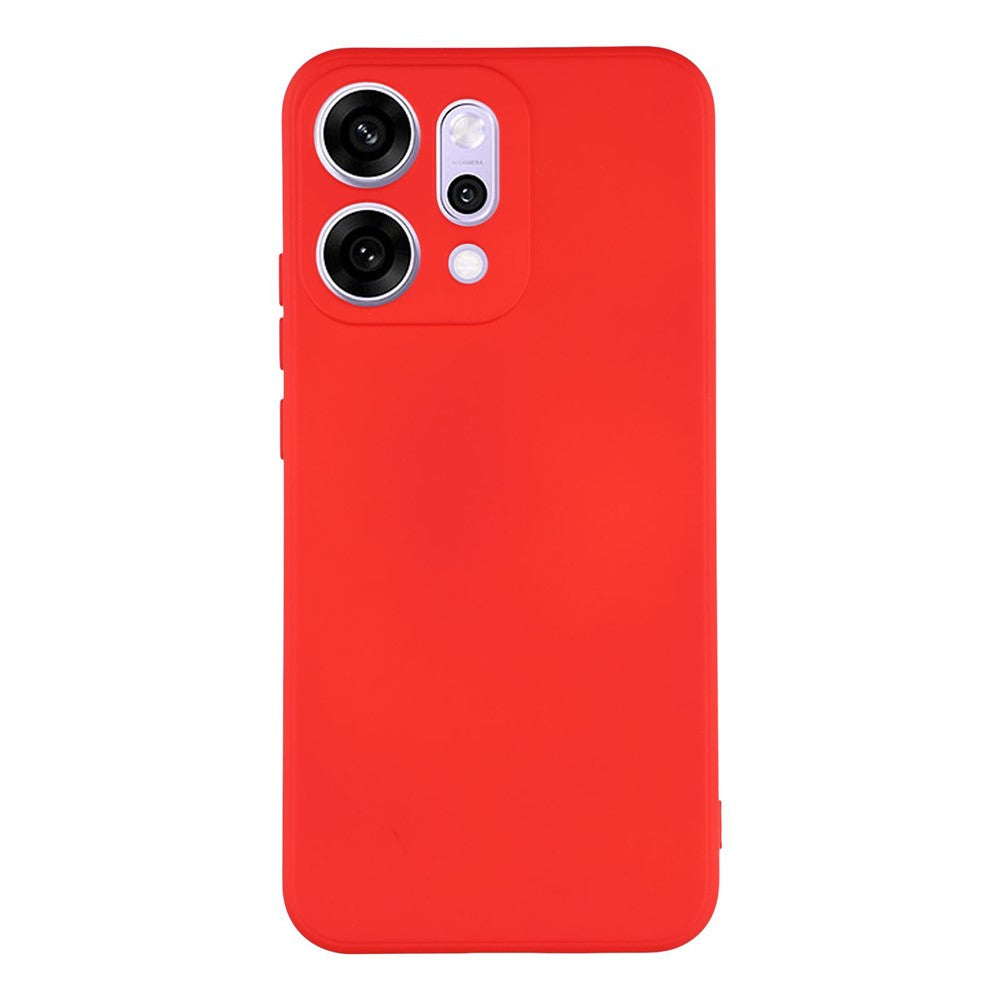 For Oppo Reno14 Pro 5G (Global) Case TPU Back Soft Anti-Scratch Fiber Lining Phone Cover - Red