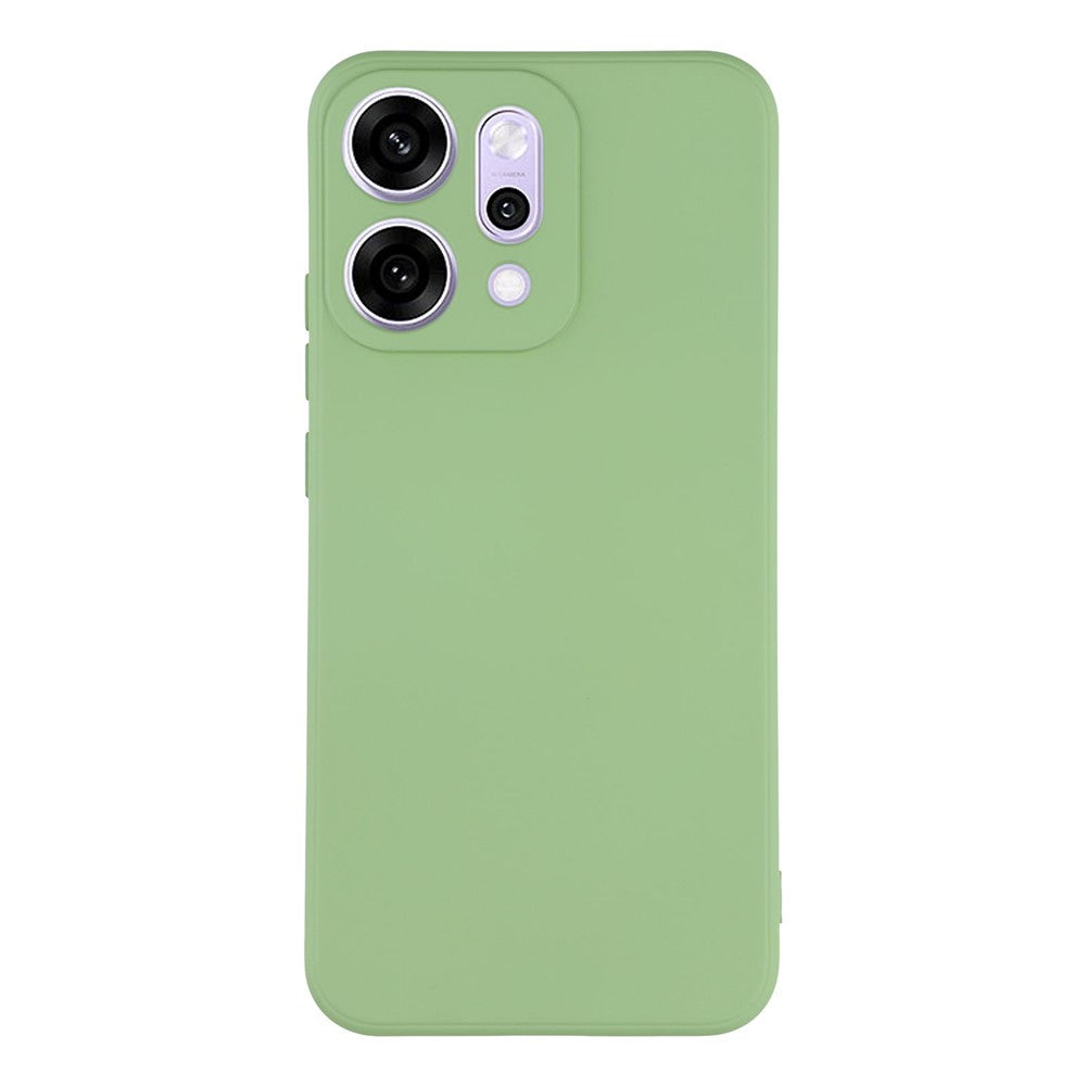 For Oppo Reno14 Pro 5G (Global) Case TPU Back Soft Anti-Scratch Fiber Lining Phone Cover - Matcha Green