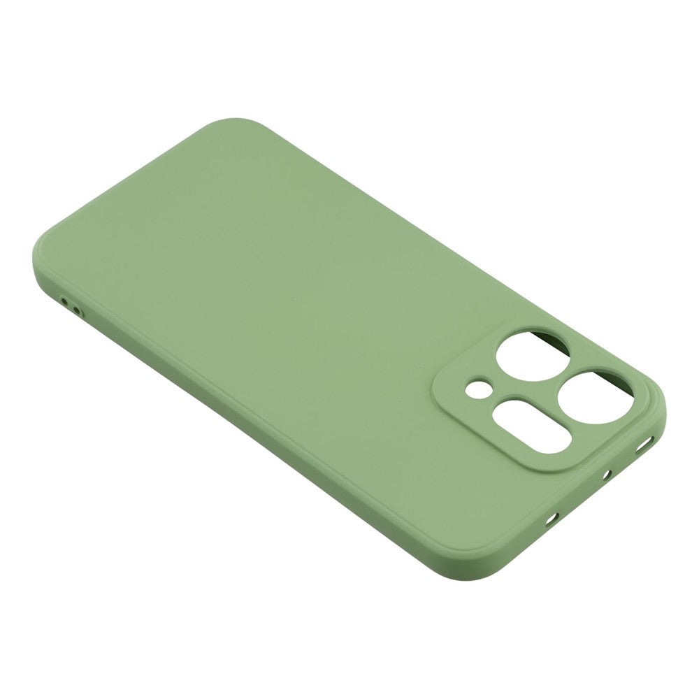 For Oppo Reno14 Pro 5G (Global) Case TPU Back Soft Anti-Scratch Fiber Lining Phone Cover - Matcha Green