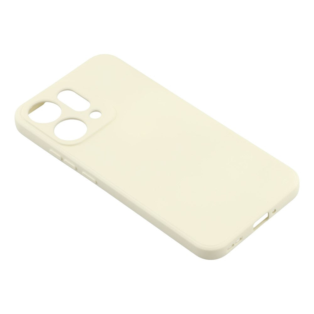 For Oppo Reno14 Pro 5G (Global) Case TPU Back Soft Anti-Scratch Fiber Lining Phone Cover - White