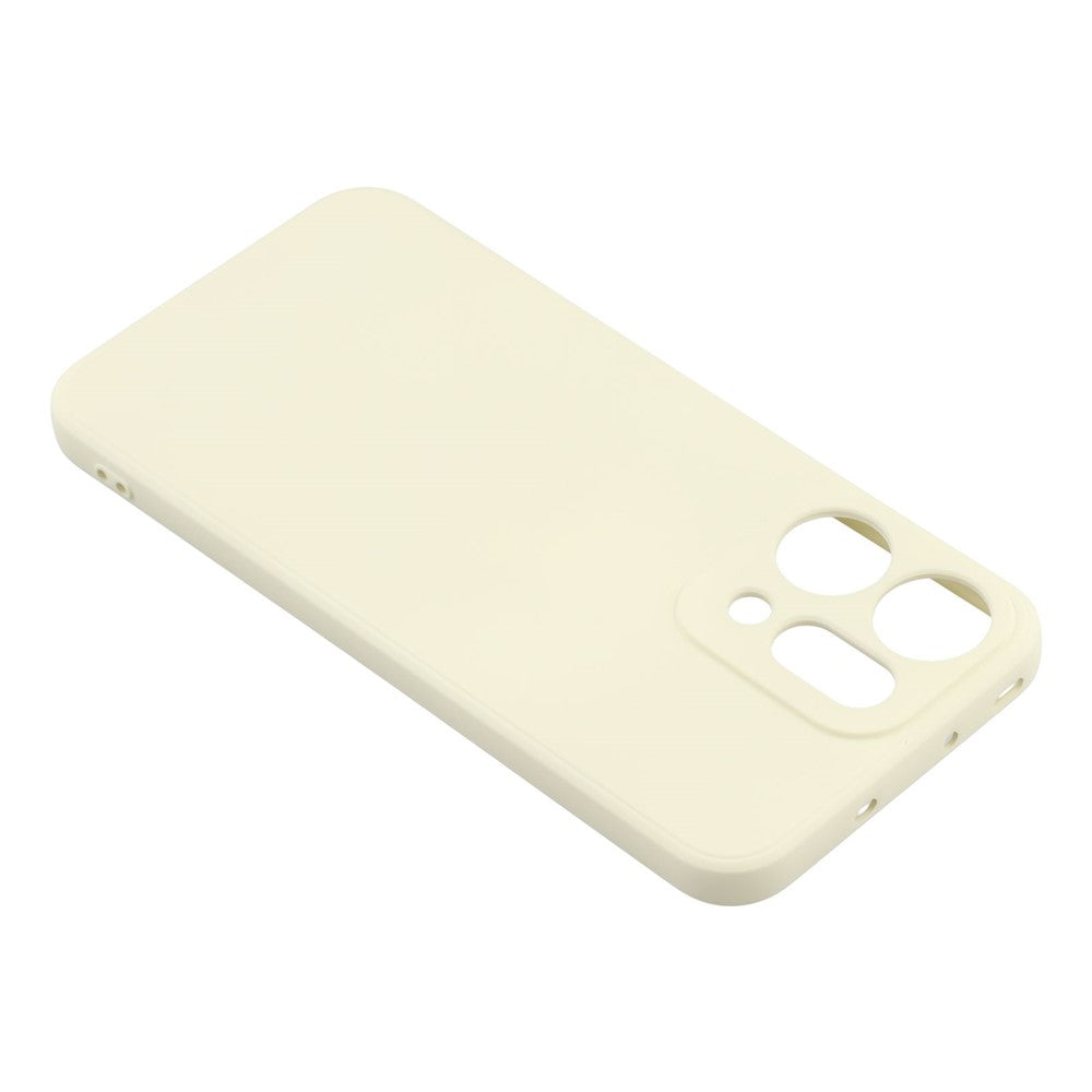 For Oppo Reno14 Pro 5G (Global) Case TPU Back Soft Anti-Scratch Fiber Lining Phone Cover - White
