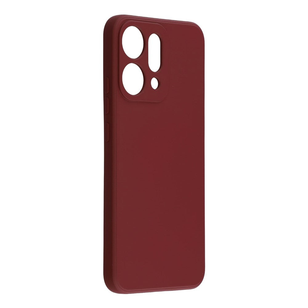 For Oppo Reno14 Pro 5G (Global) Case TPU Back Soft Anti-Scratch Fiber Lining Phone Cover - Wine Red