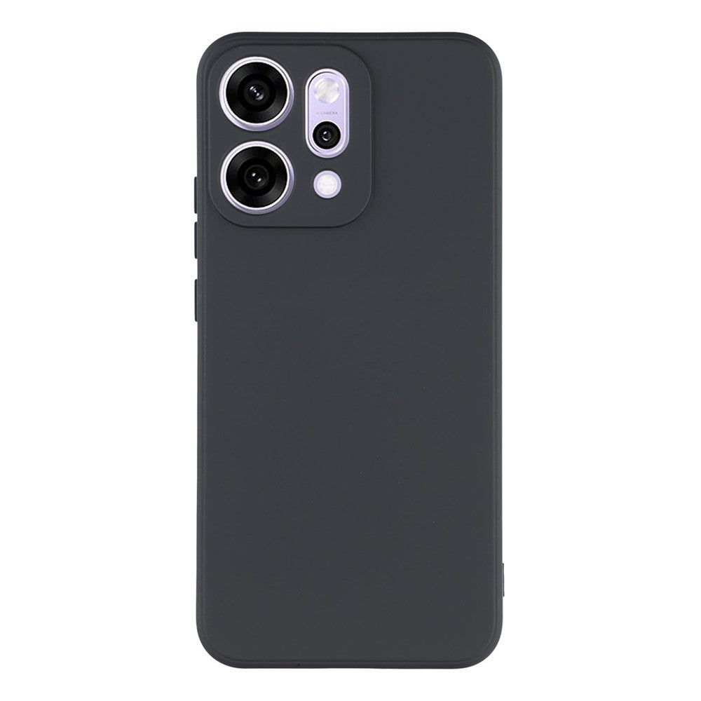 For Oppo Reno14 Pro 5G (Global) Case TPU Back Soft Anti-Scratch Fiber Lining Phone Cover - Black