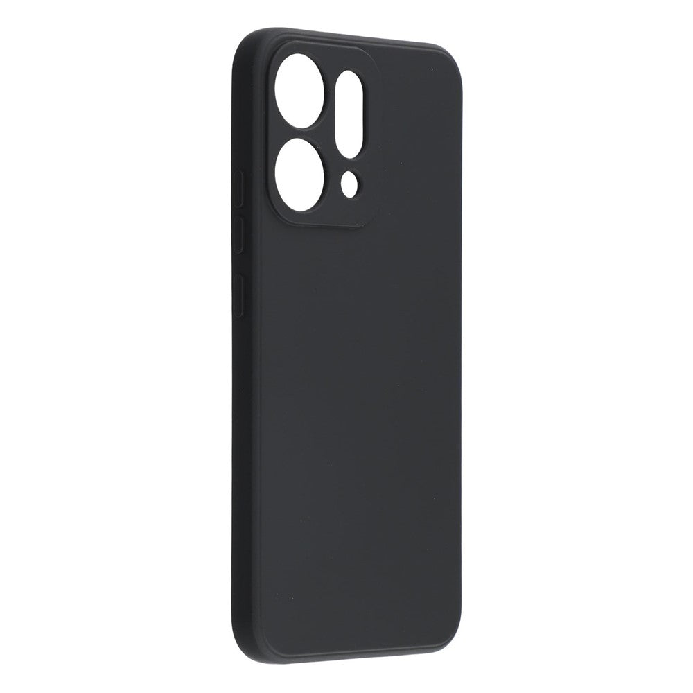 For Oppo Reno14 Pro 5G (Global) Case TPU Back Soft Anti-Scratch Fiber Lining Phone Cover - Black