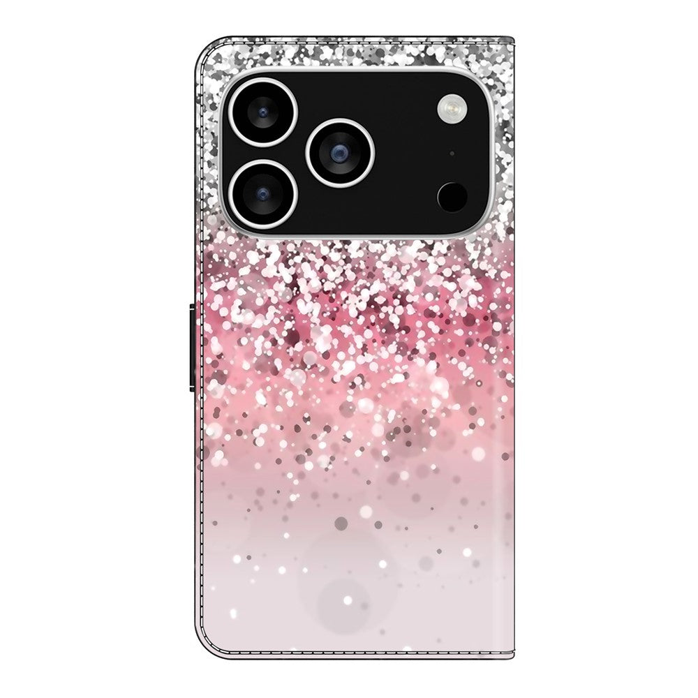 For iPhone 17 Pro Max Case Magnetic Clasp 3D Pattern Leather Wallet Phone Cover - Gradient