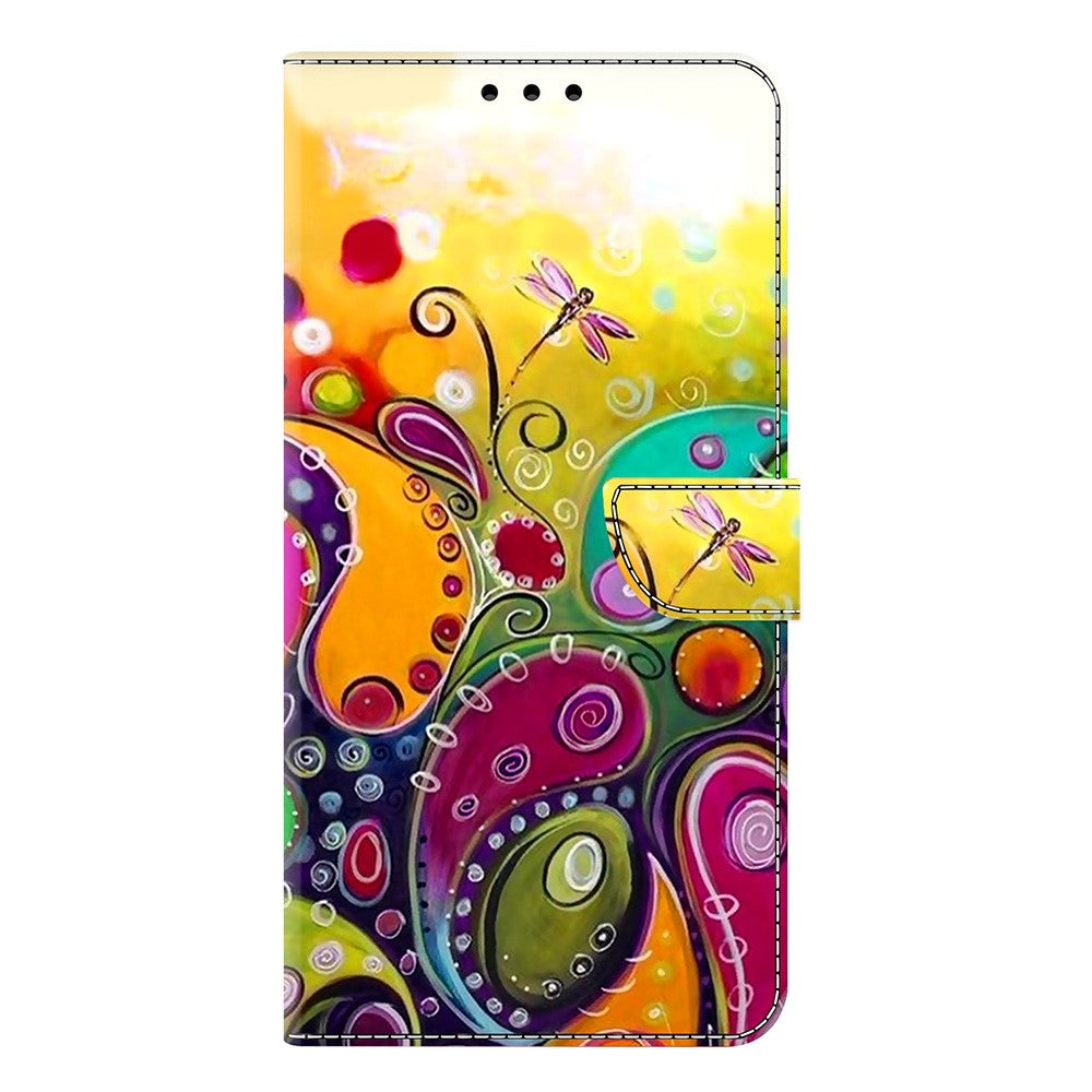 For iPhone 17 Pro Max Case PU Leather Wallet Phone Cover with Stand - Colorful Flower