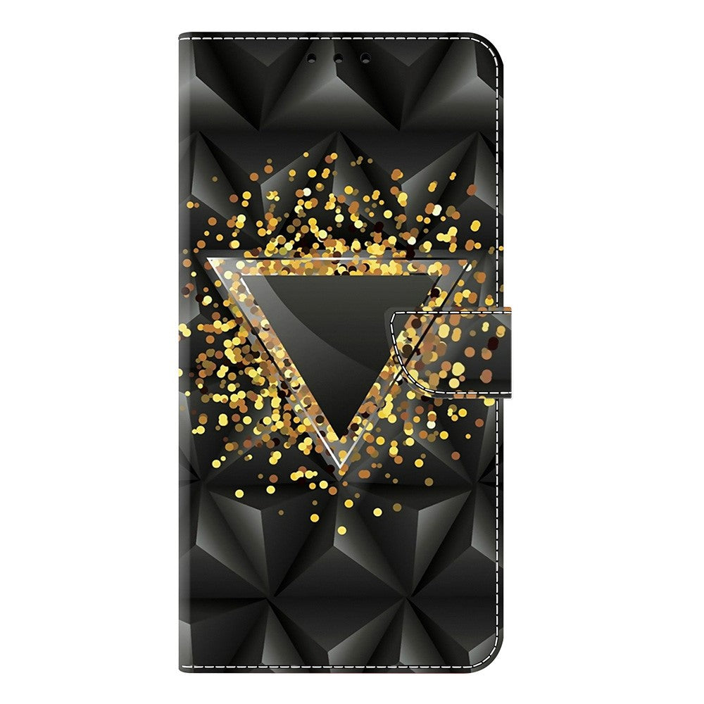 For iPhone 17 Pro Max Case PU Leather Wallet Phone Cover with Stand - Rhombus