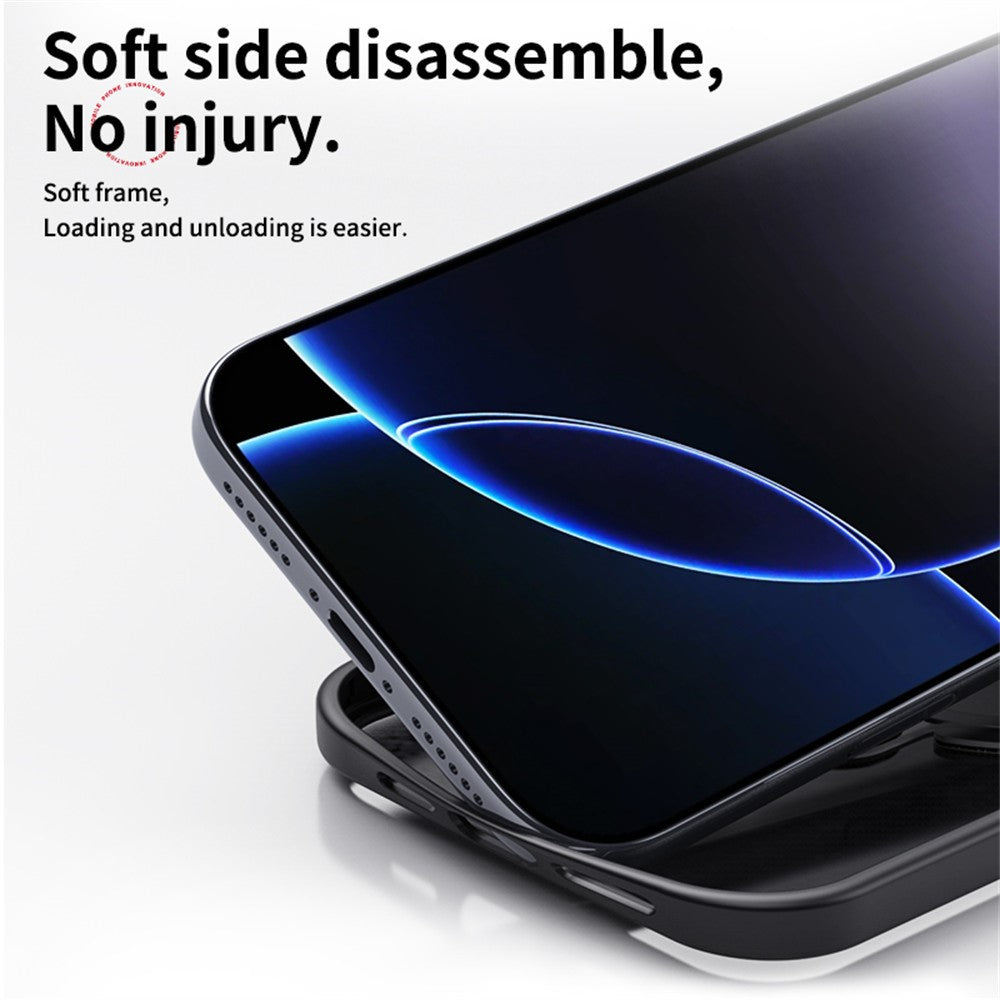 For iPhone 17 Pro Max Phone Case Compatible with MagSafe Kickstand Matte Back Cover - Transparent