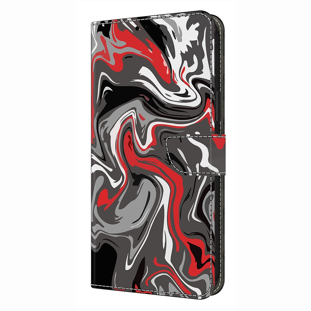 For iPhone 17 Pro Max Wallet Case Pattern Printing Stand Leather Flip Phone Cover - Rock Texture