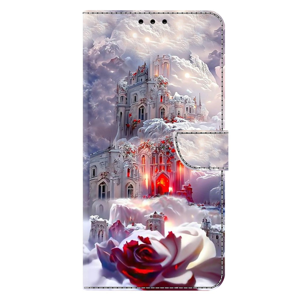For iPhone 17 Pro Max Case Wallet Stand Pattern Printing PU Leather Flip Phone Cover - Castle