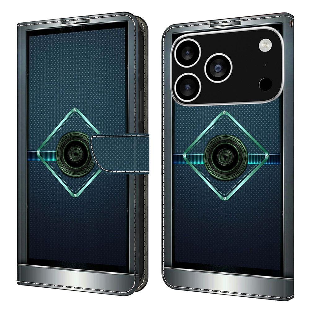 For iPhone 17 Pro Max Case Wallet Stand Pattern Printing PU Leather Flip Phone Cover - Fantasy Future