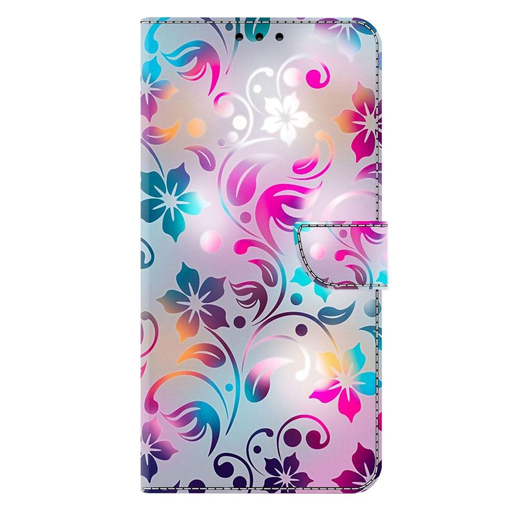 For iPhone 17 Pro Max Case Wallet Stand Pattern Printing PU Leather Flip Phone Cover - Craft Flowers