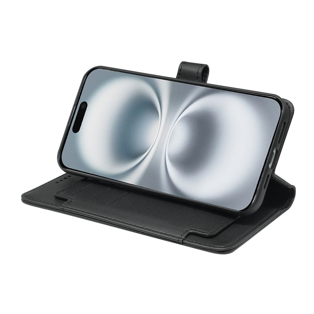 For iPhone 17 Pro Max Case with 9 Card Slots PU Leather Stand Phone Cover - Black