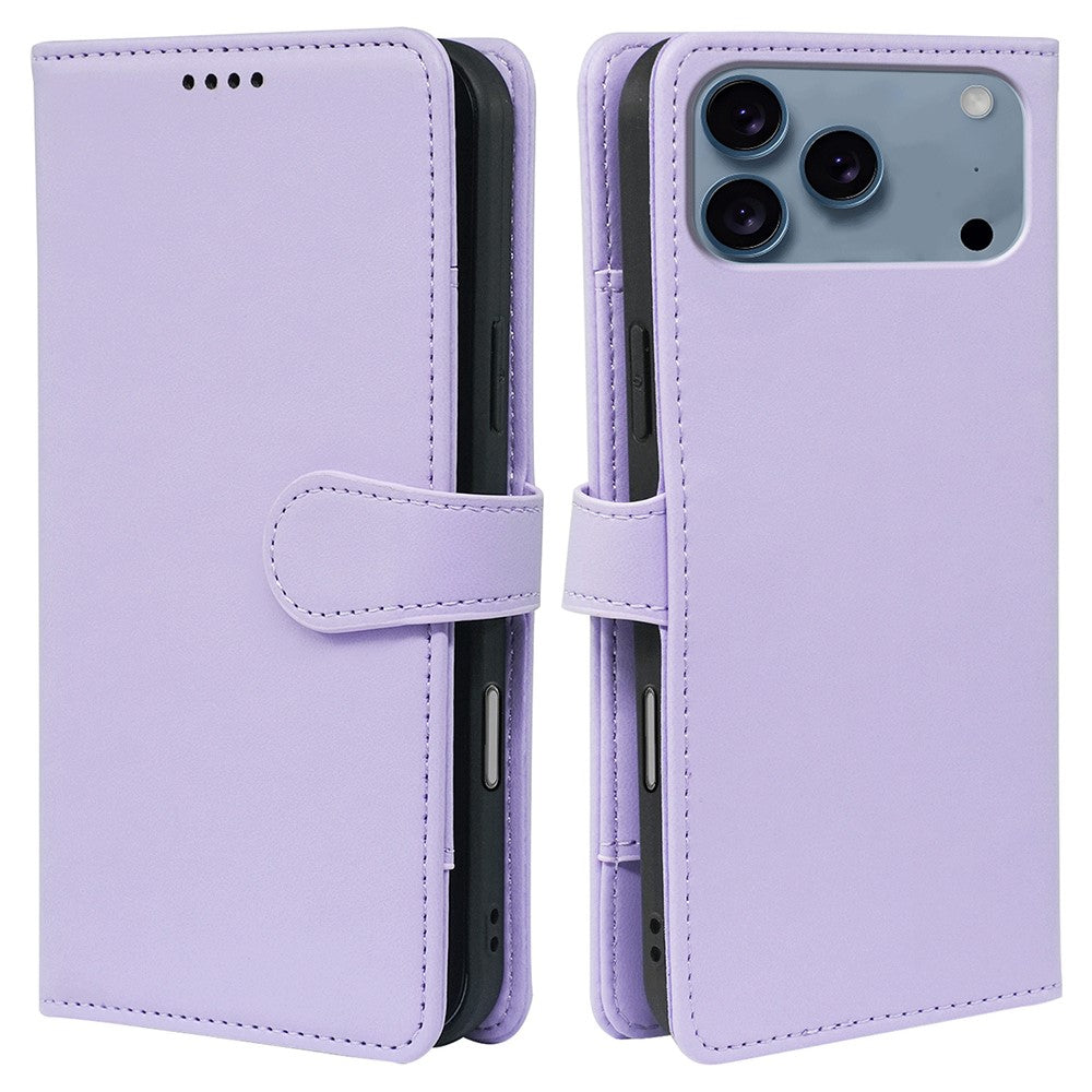 For iPhone 17 Pro Max Case with 9 Card Slots PU Leather Stand Phone Cover - Purple