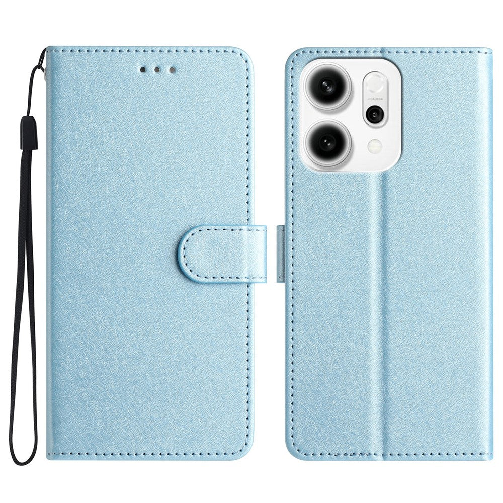 For Oppo Reno14 Pro 5G (Global) Wallet Case Leather Folio Phone Cover Magnetic Clasp - Sky Blue