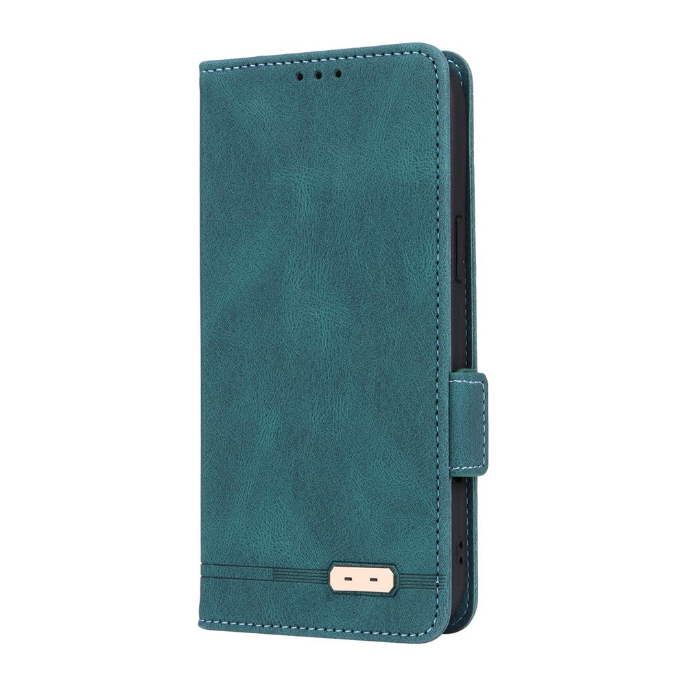 For iPhone 17 Pro Max Case Leather Wallet Flip Phone Cover with Hardware Decor - Blue
