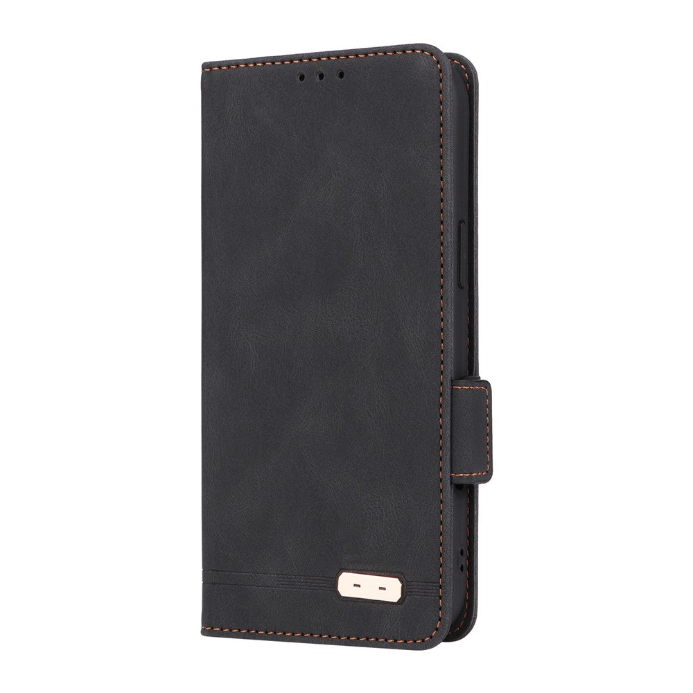 For iPhone 17 Pro Max Case Leather Wallet Flip Phone Cover with Hardware Decor - Black