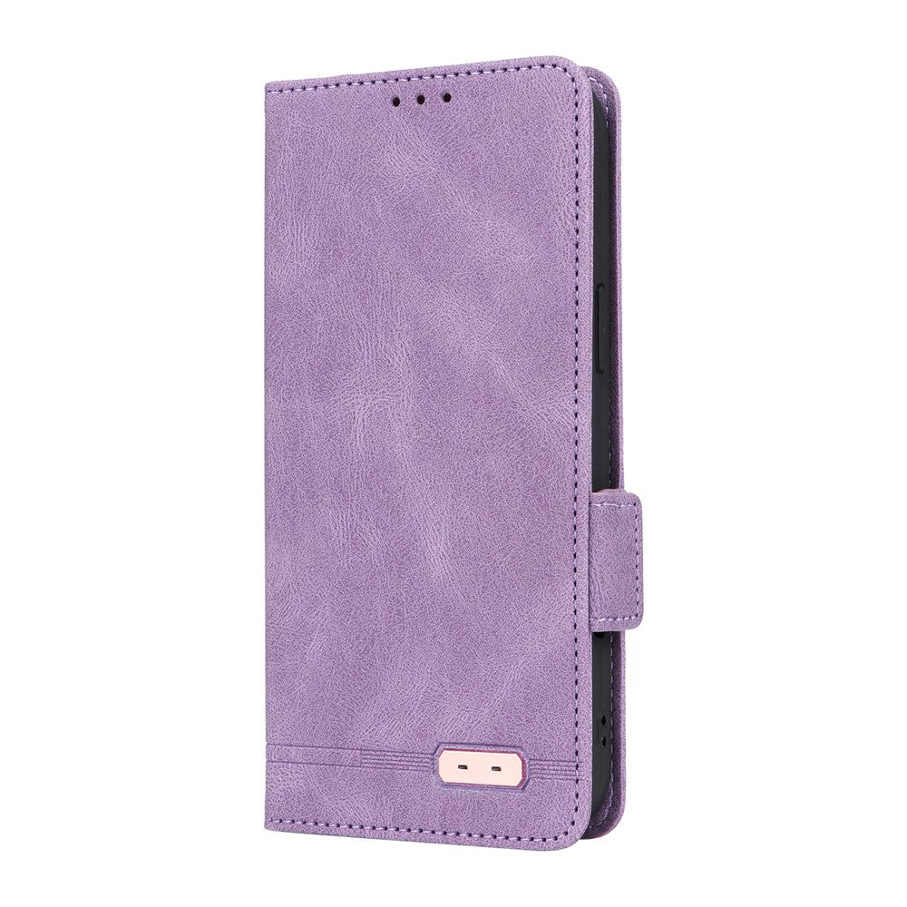 For iPhone 17 Pro Max Case Leather Wallet Flip Phone Cover with Hardware Decor - Purple
