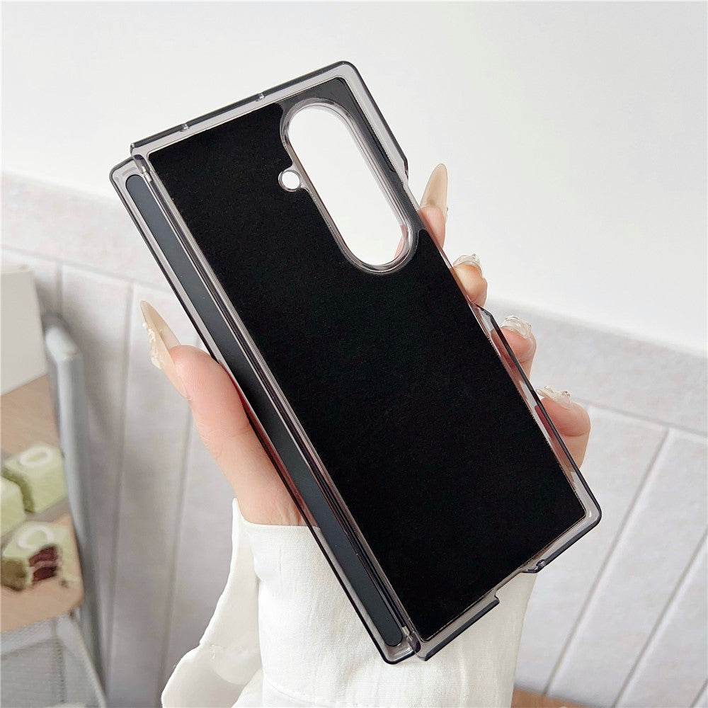 For Samsung Galaxy Z Fold7 5G Phone Case Compatible with MagSafe Leather + PC Protective Cover - White