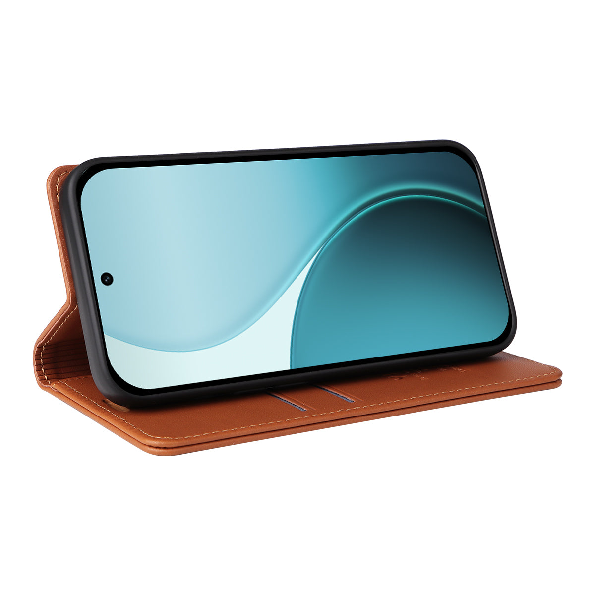 For Oppo Reno14 Pro 5G (China) / Oppo Reno14 Pro 5G (Global) Phone Cases YIKATU Magnetic Closure PU Leather Mobile Cover - Brown