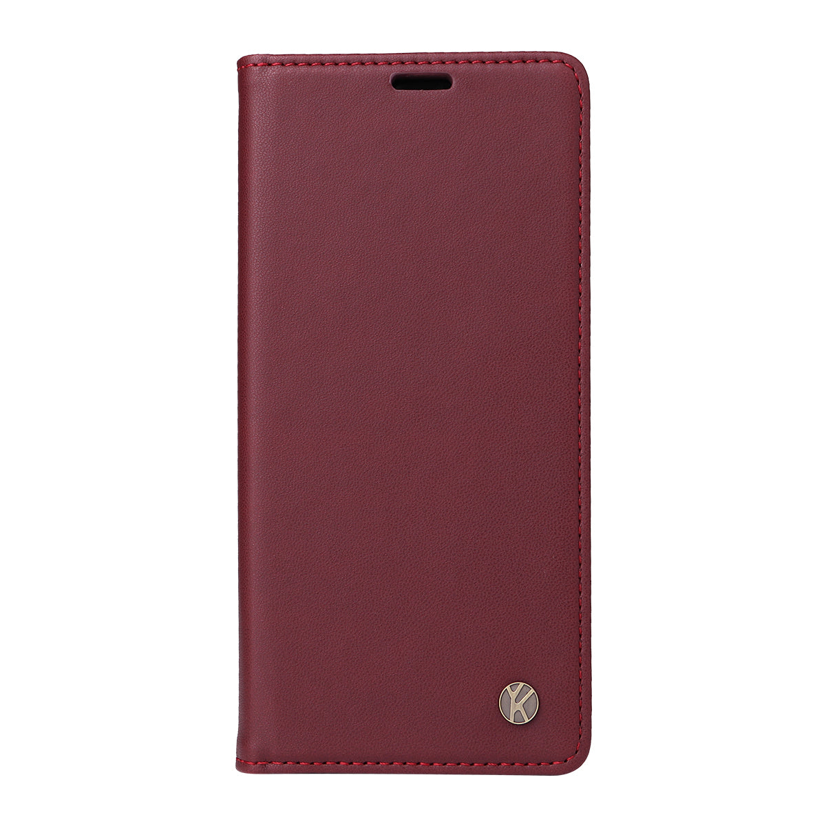 For Oppo Reno14 Pro 5G (China) / Oppo Reno14 Pro 5G (Global) Phone Cases YIKATU Magnetic Closure PU Leather Mobile Cover - Wine Red