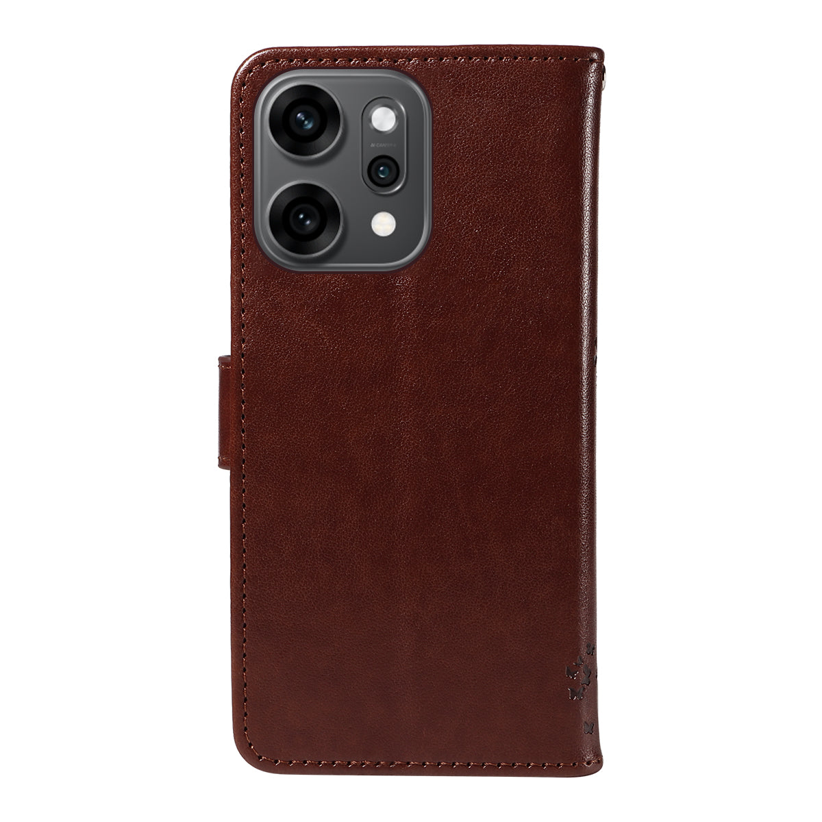 For Oppo Reno14 Pro 5G (China) / Oppo Reno14 Pro 5G (Global) Phone Case with Stand Cat Tree Pattern Leather Wallet Mobile Cover - Coffee