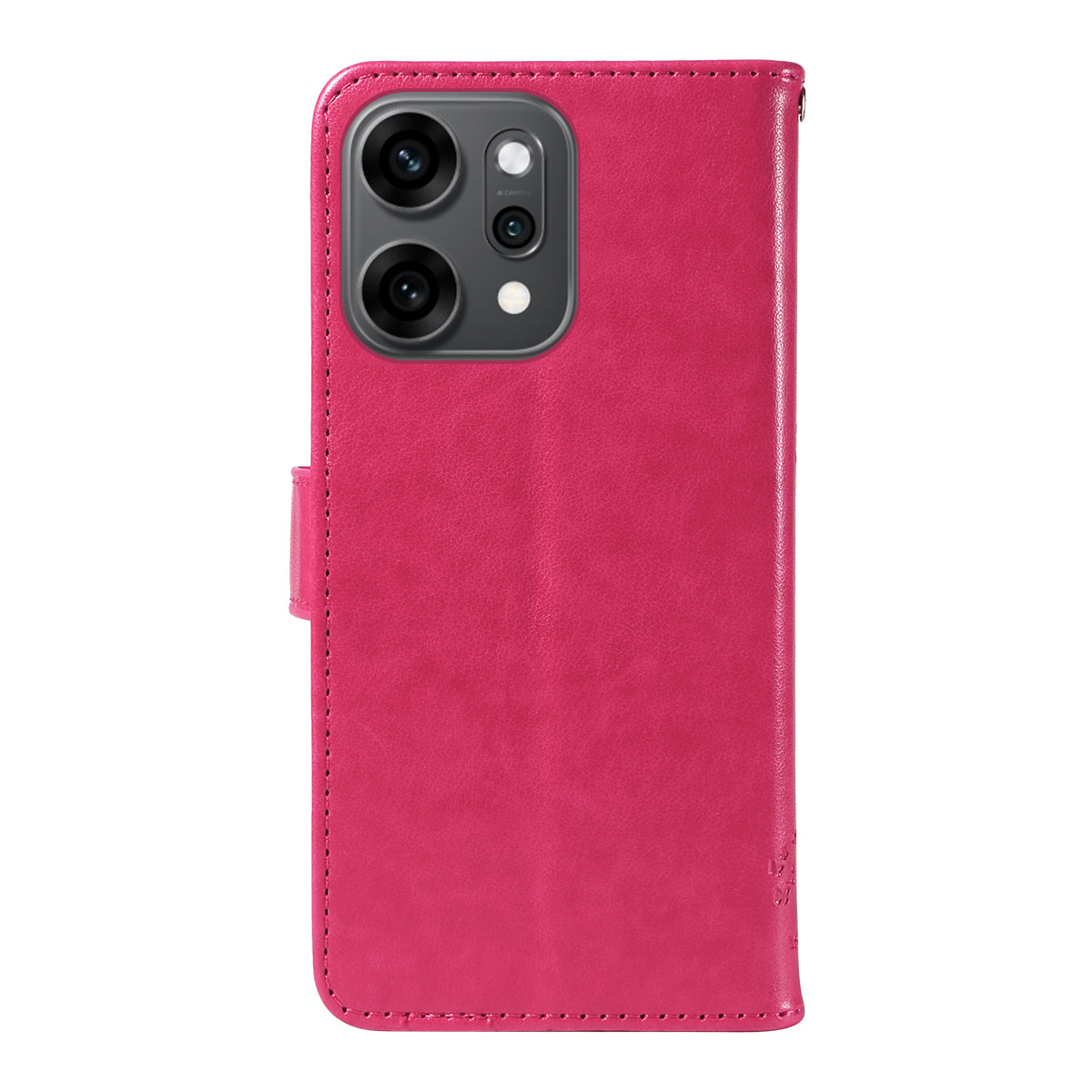 For Oppo Reno14 Pro 5G (China) / Oppo Reno14 Pro 5G (Global) Phone Case with Stand Cat Tree Pattern Leather Wallet Mobile Cover - Rose