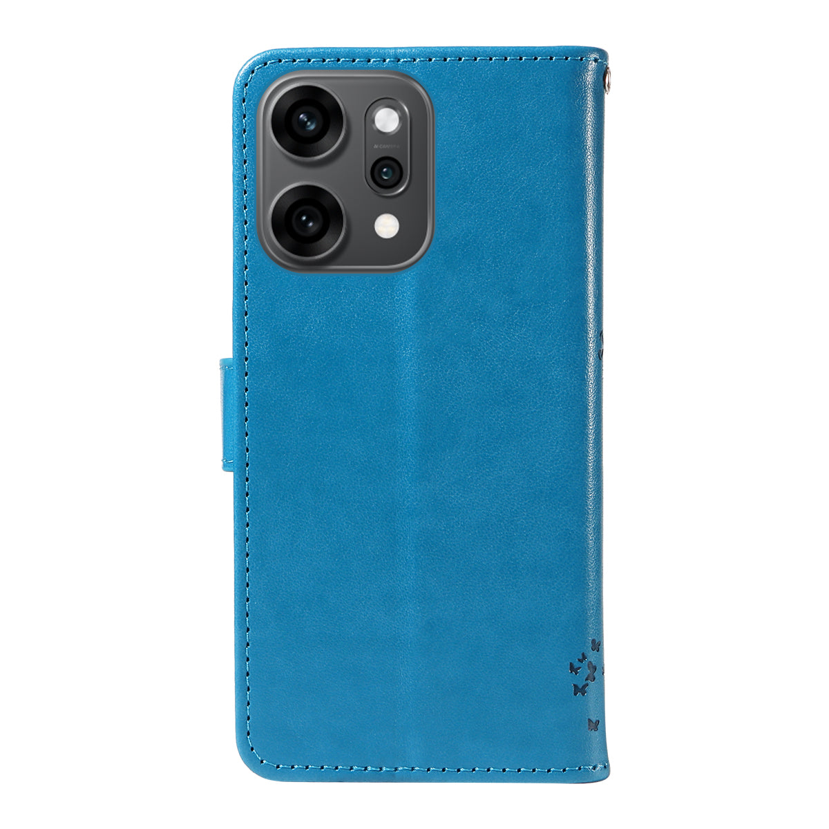 For Oppo Reno14 Pro 5G (China) / Oppo Reno14 Pro 5G (Global) Phone Case with Stand Cat Tree Pattern Leather Wallet Mobile Cover - Blue