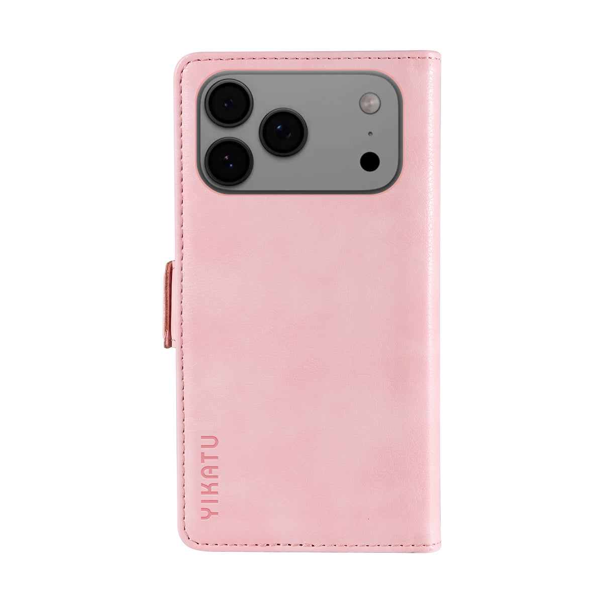 For iPhone 17 Pro Max Case YIKATU YK-007 Litchi Texture PU Leather Wallet Phone Cover - Pink