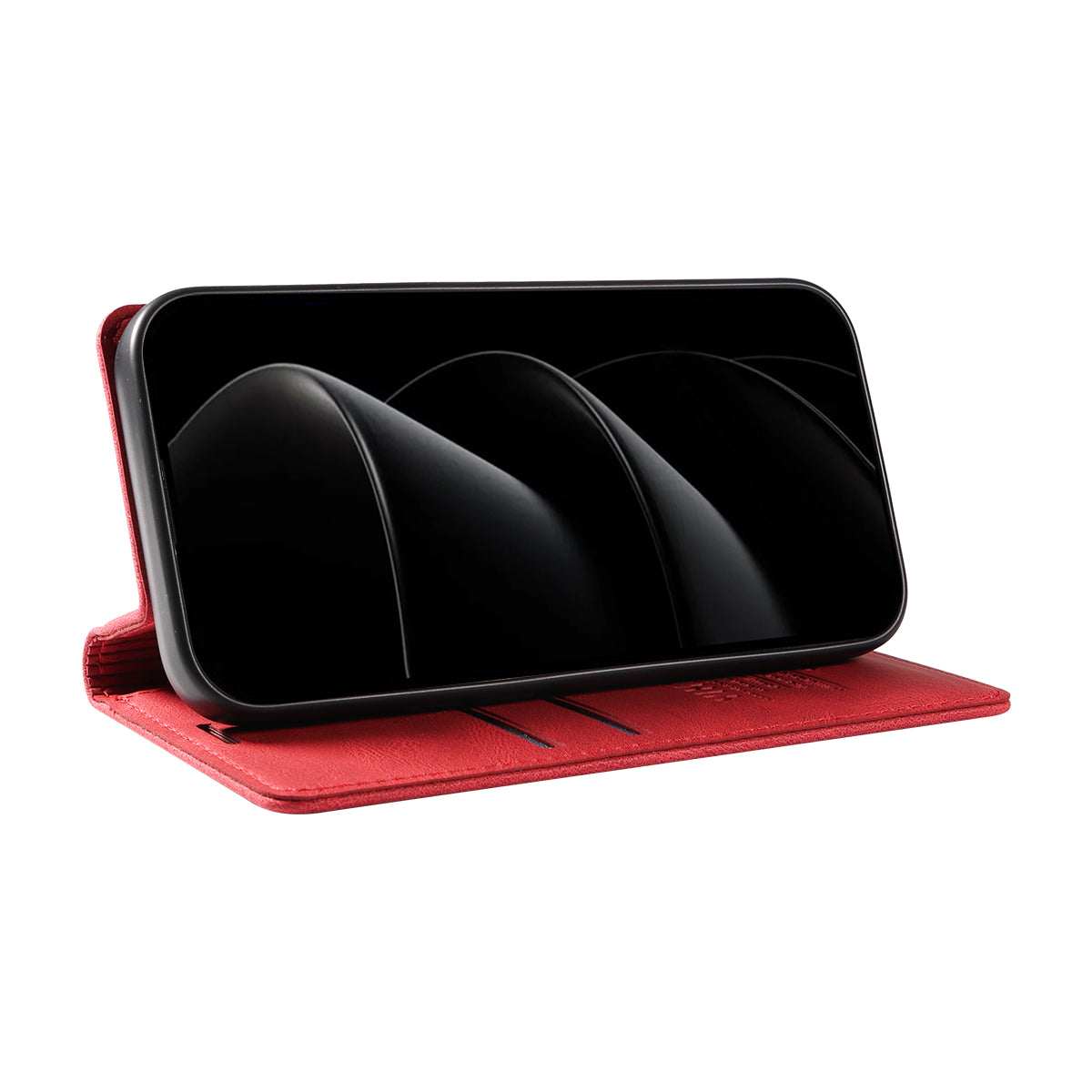 For iPhone 17 Pro Max Leather Cover YIKATU YK-004 Skin-Touch Wallet Phone Cases - Red