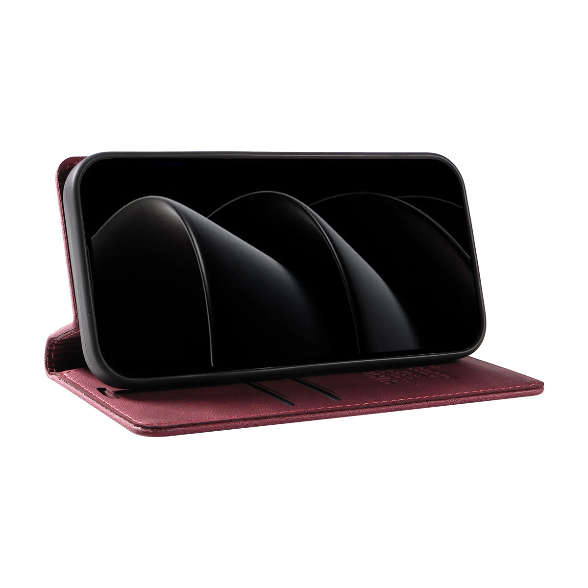 For iPhone 17 Pro Max Leather Cover YIKATU YK-004 Skin-Touch Wallet Phone Cases - Wine Red